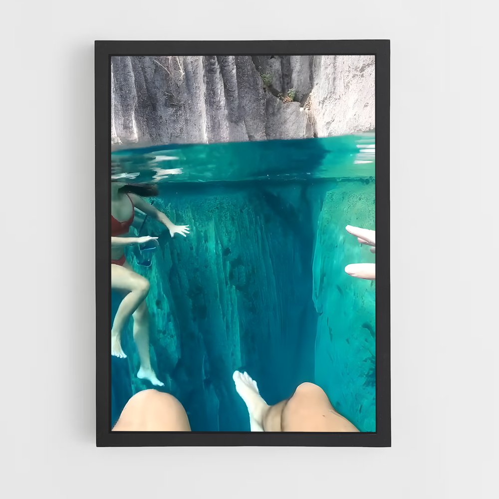 Poster Plongée aux Falaises – affiche Plongeon depuis une plateforme (vue 2)